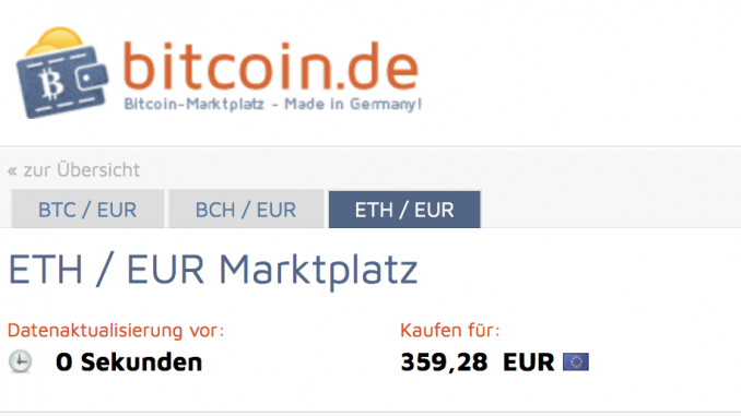 Bitcoin.de Ethereum