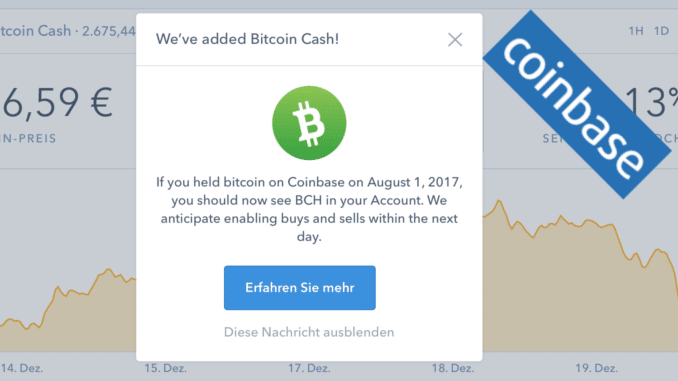 Bitcoin Cash jetzt auf Coinbase und Gdax verfügbar ...