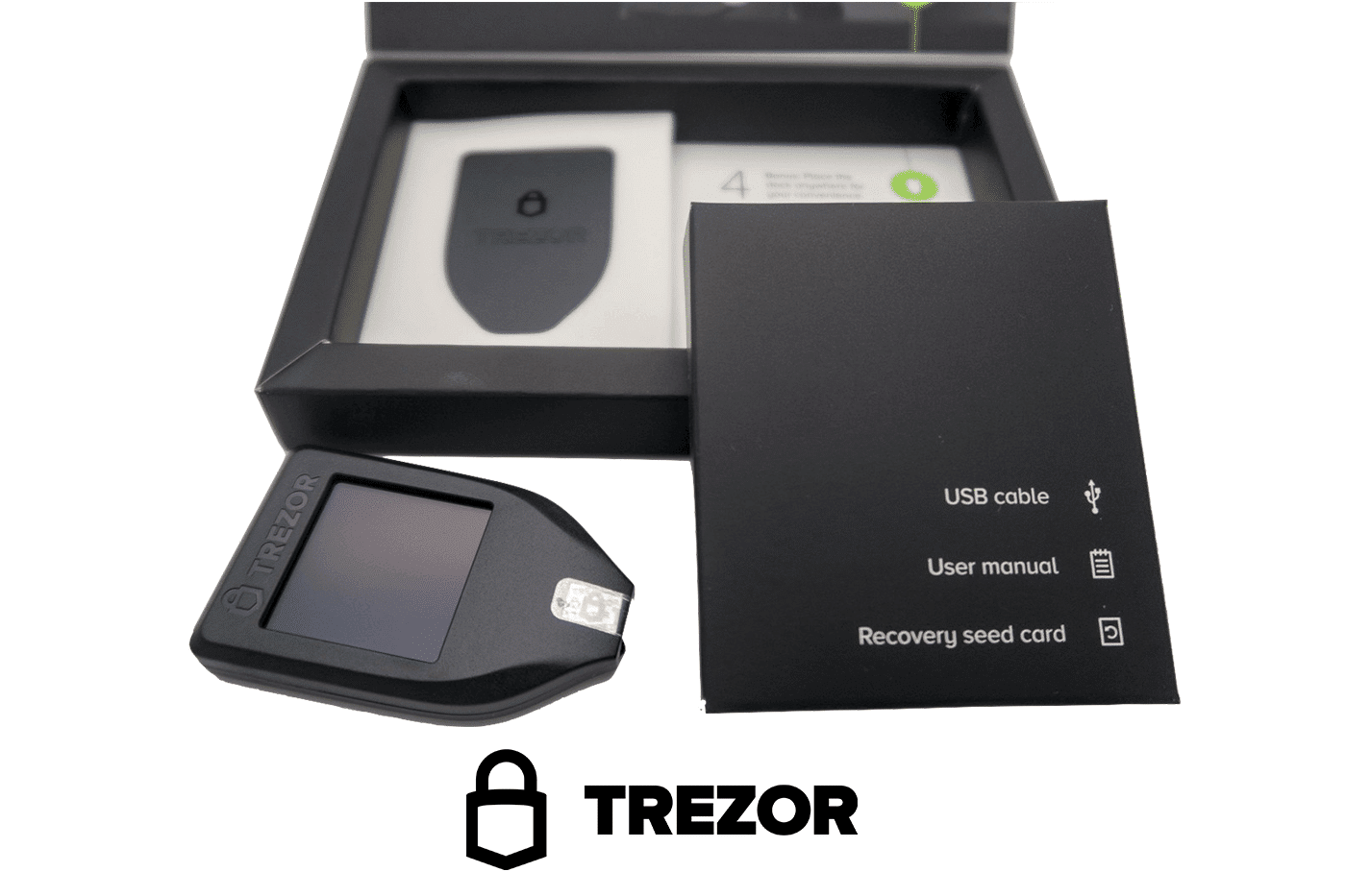 Lieferumfang Trezor