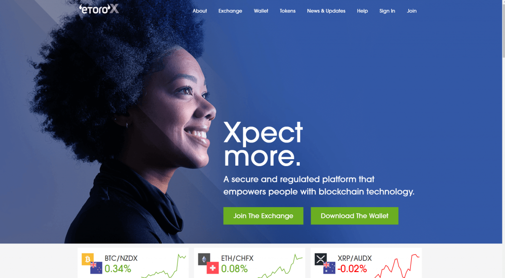 eToroX Startseite