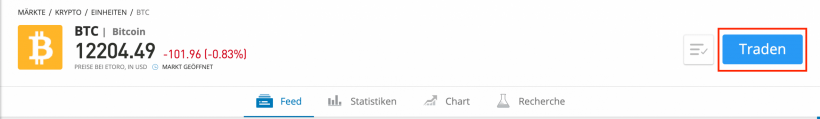 eToro Bitcoin Kauf
