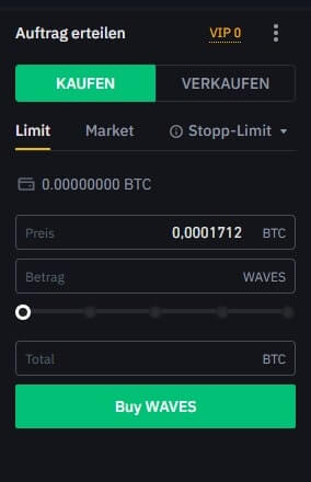 Mit einer kleinen Anzahl Bitcoin Waves kaufen