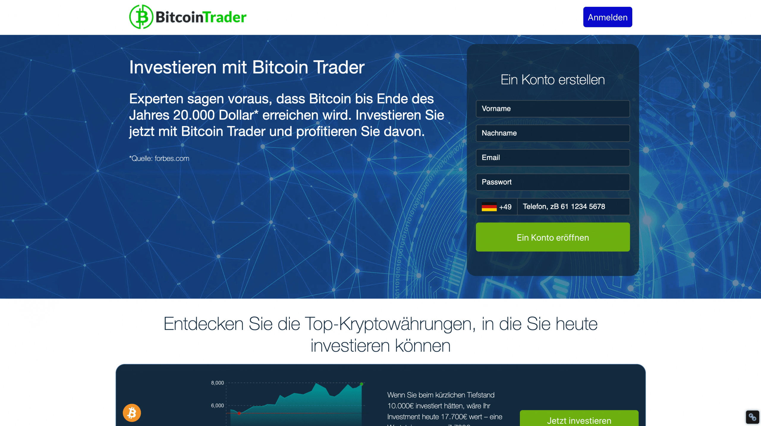 Bitcoin Trader Anmeldung