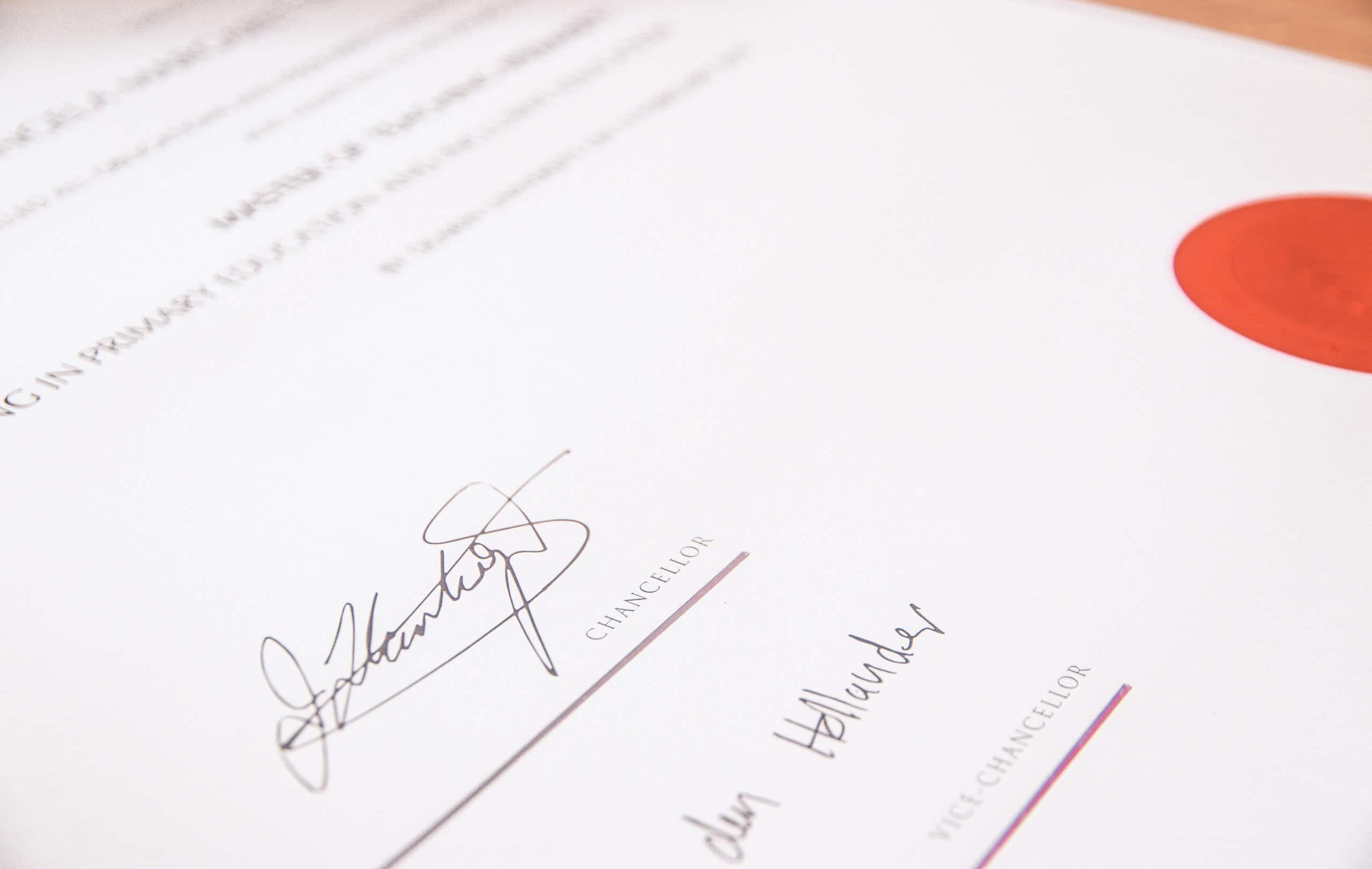 Unterschrift vor Docusign