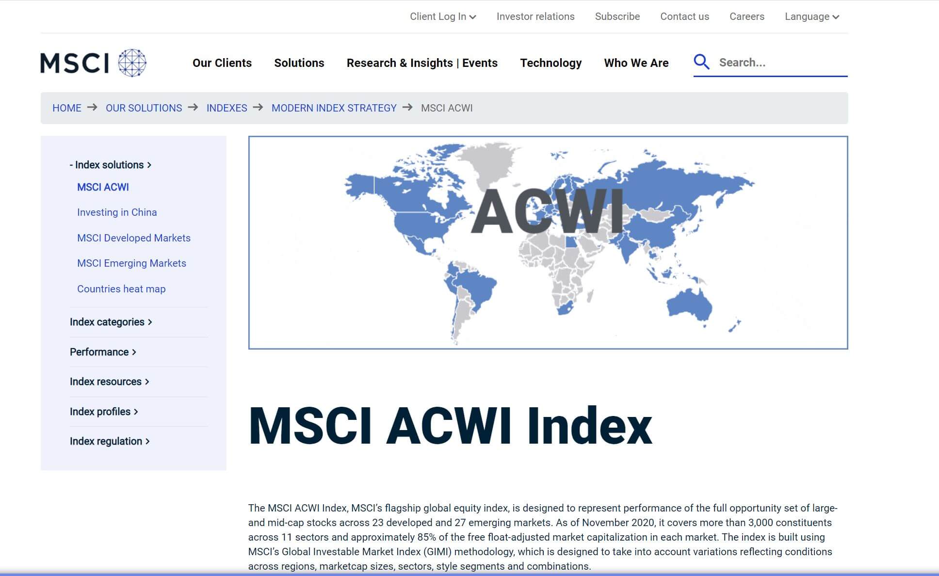 MSCI ACWI Index