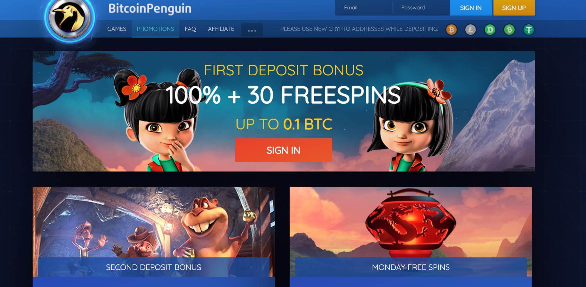 Bitcoin Penguin Casino Bonus