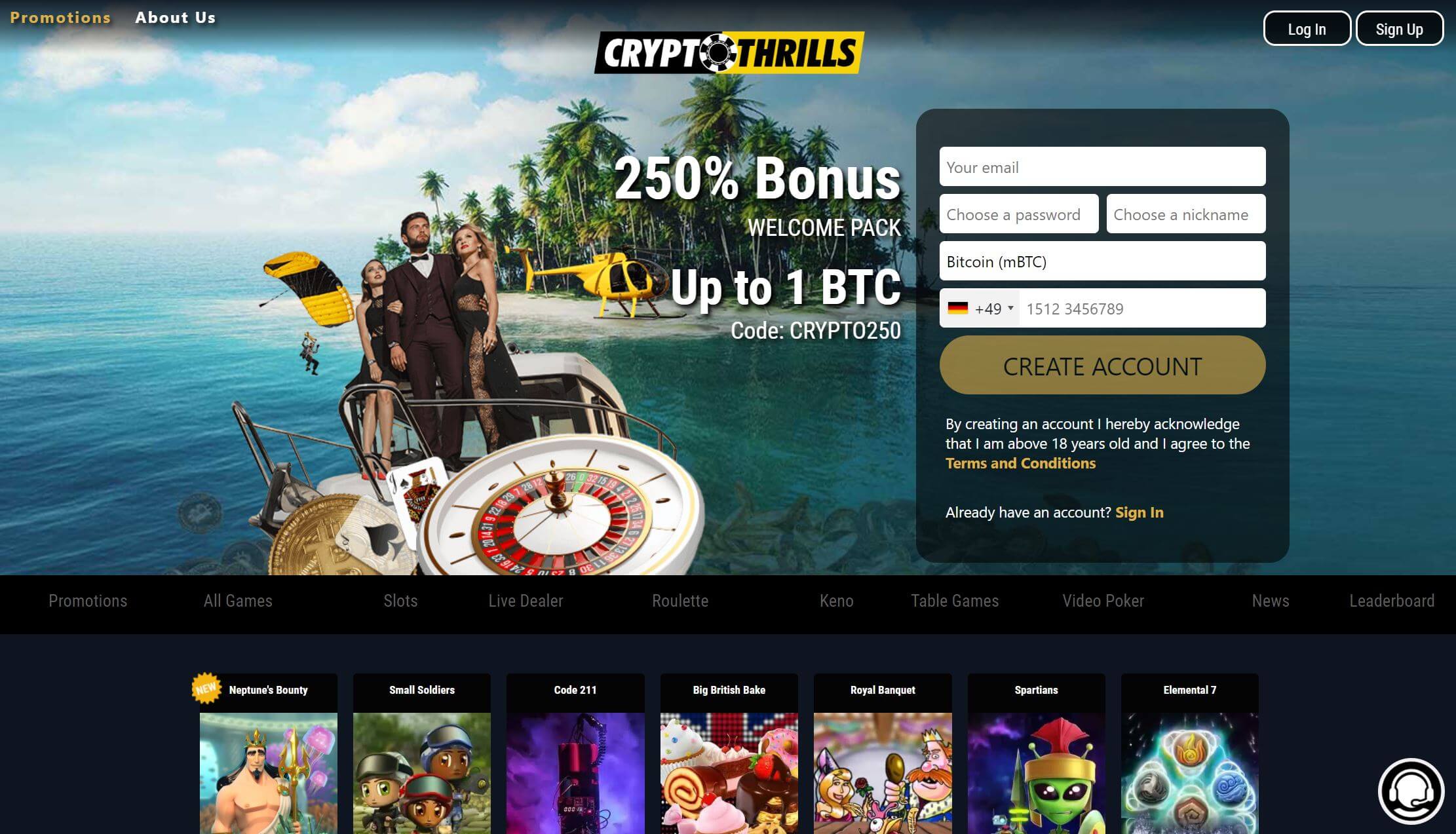 Crypto Thrills Casino Test