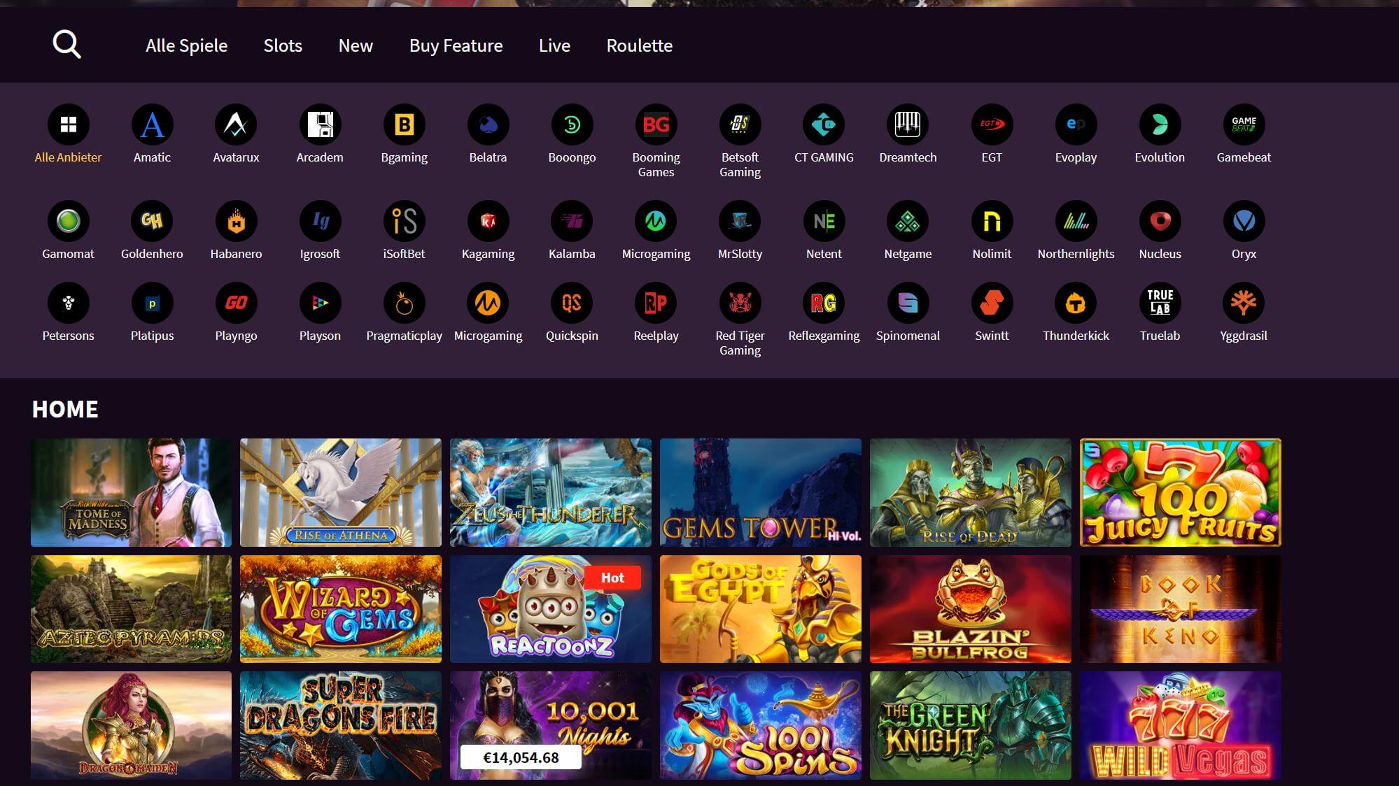 Wildblaster Casino Spiele