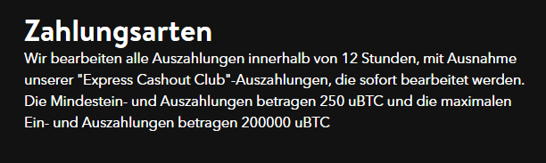 321 Crypto Casino Zahlungsarten
