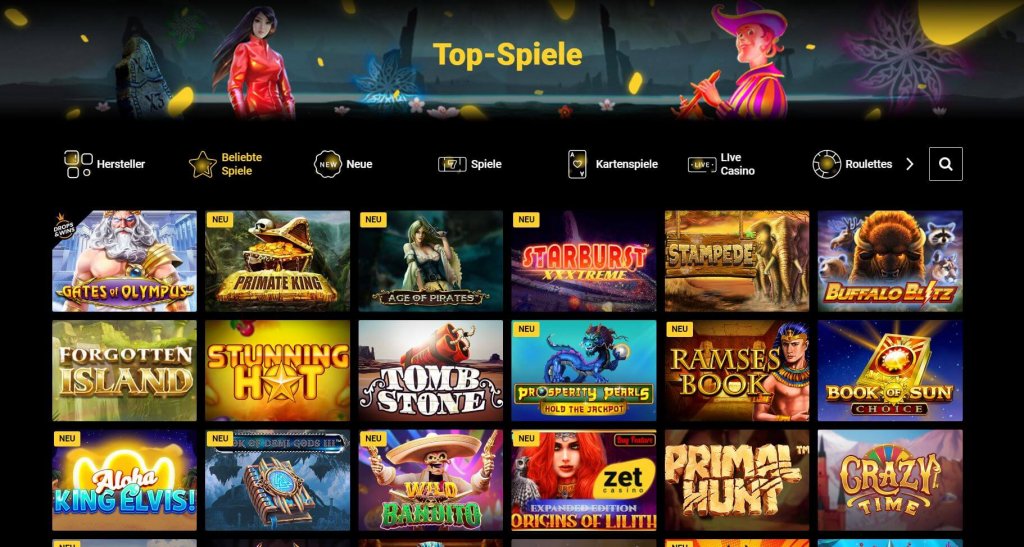 Zet Casino Spiele