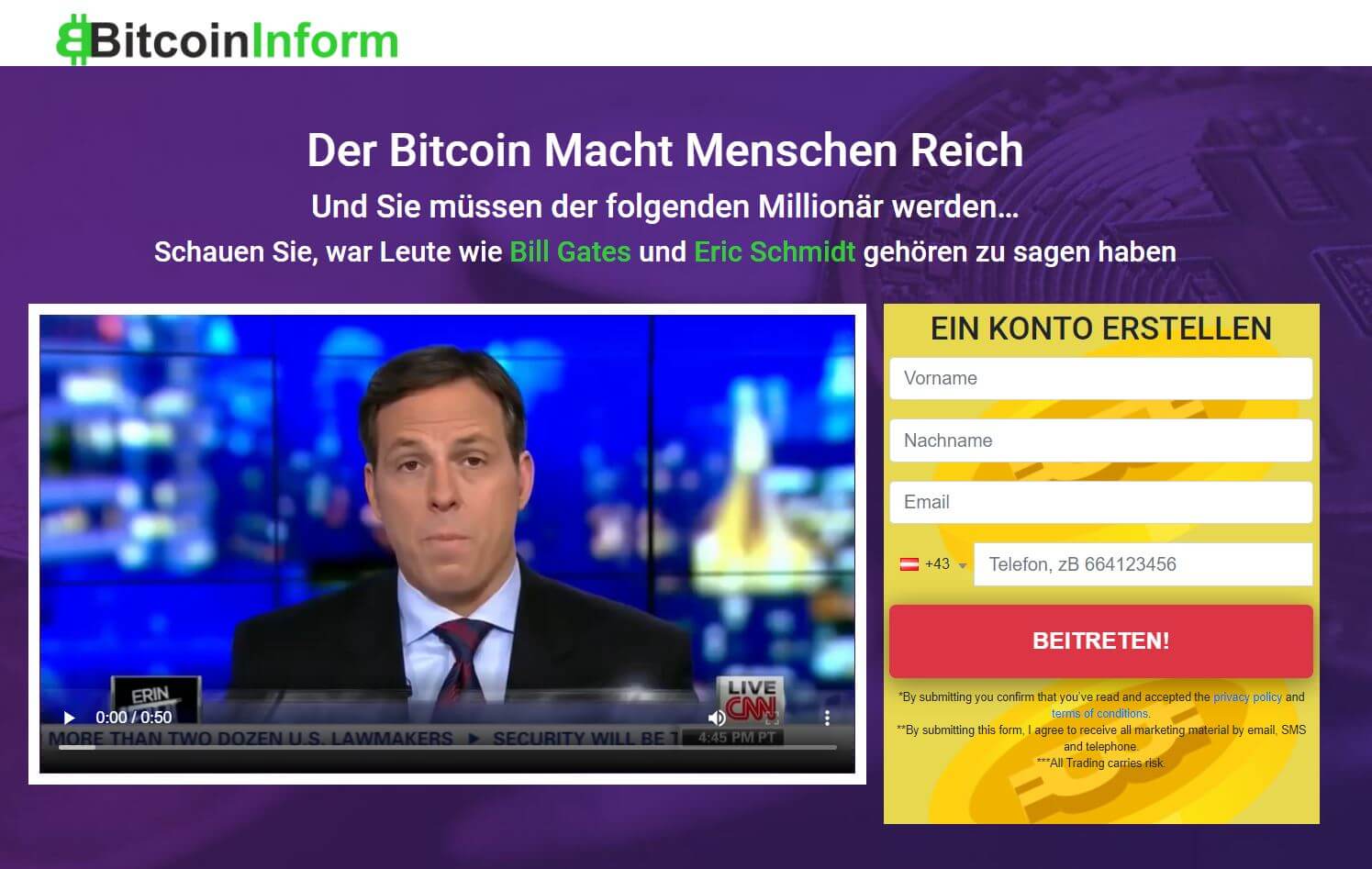 Bitcoin Inform Webseite