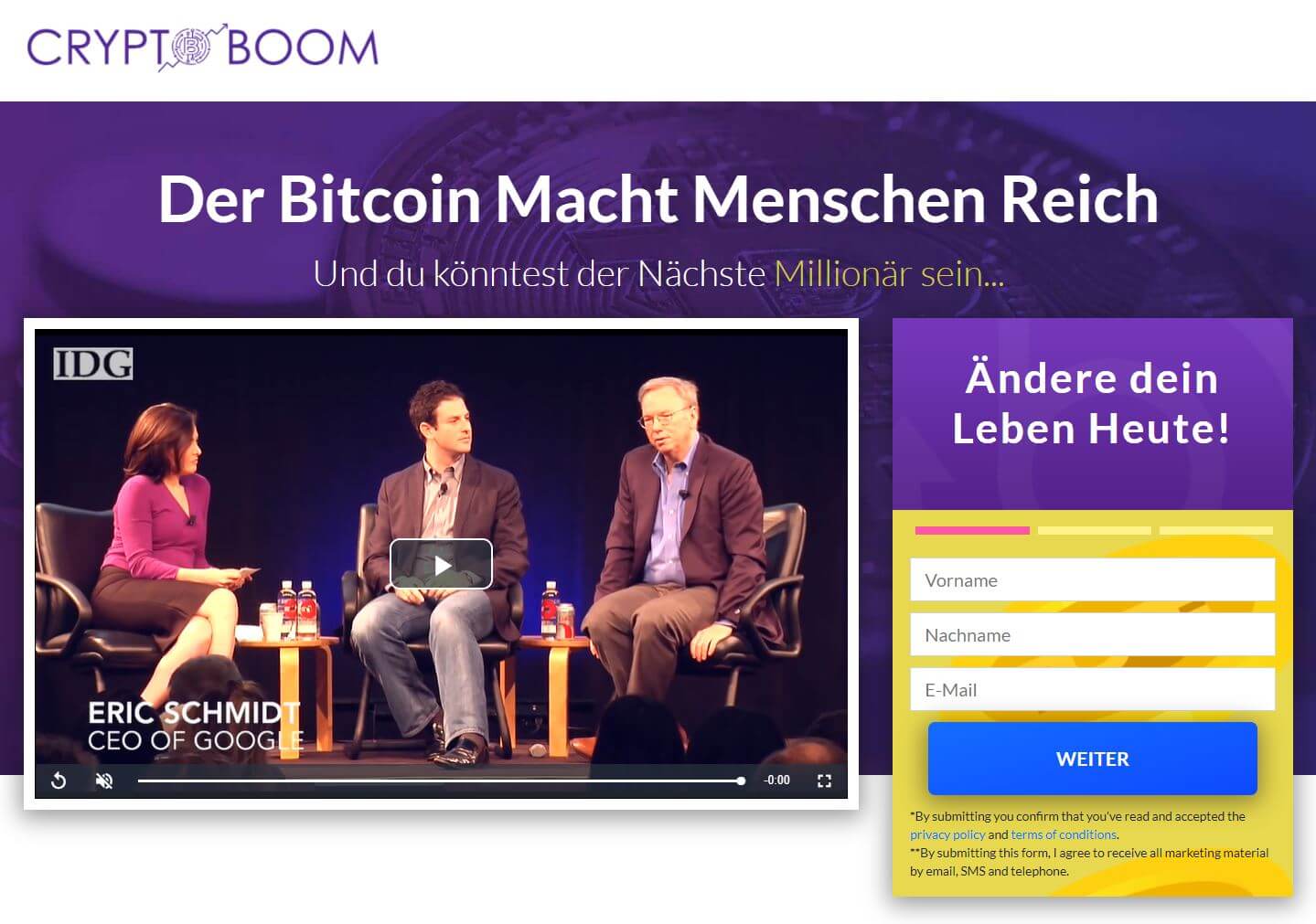 Crypto Boom Website