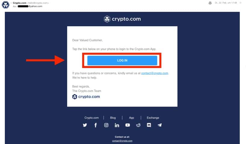 Crypto.com App Verifizierung