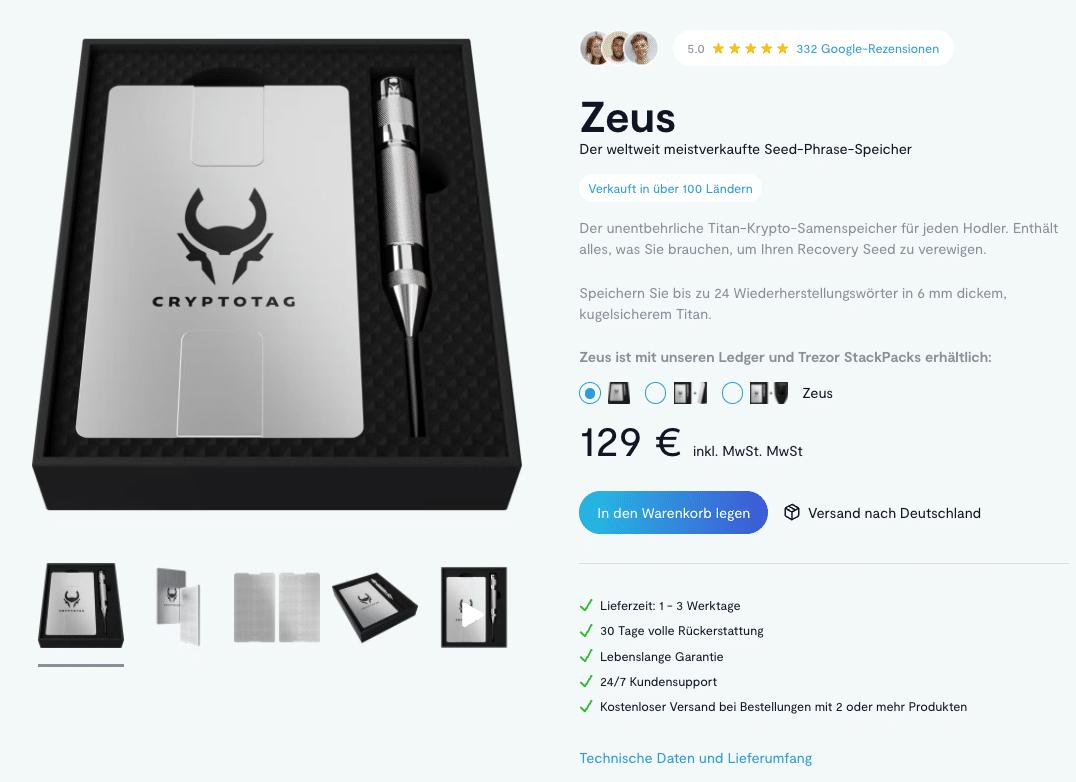cryptotag zeus starter kit
