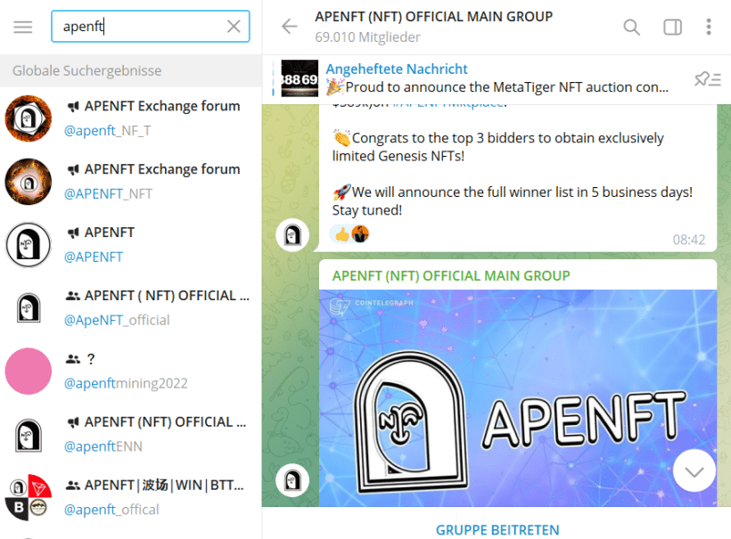 Apenft Official Group