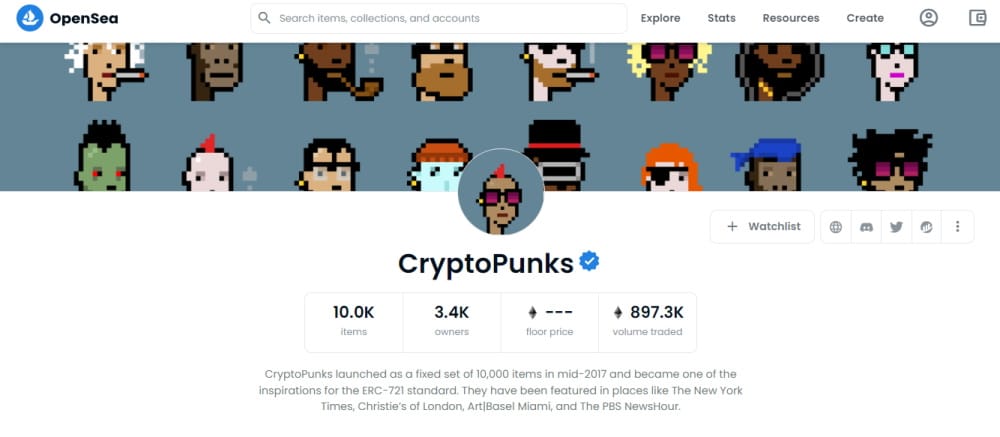 Crypto Punks bei Opensea kaufen