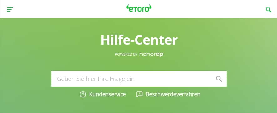 eToro Kundenservice