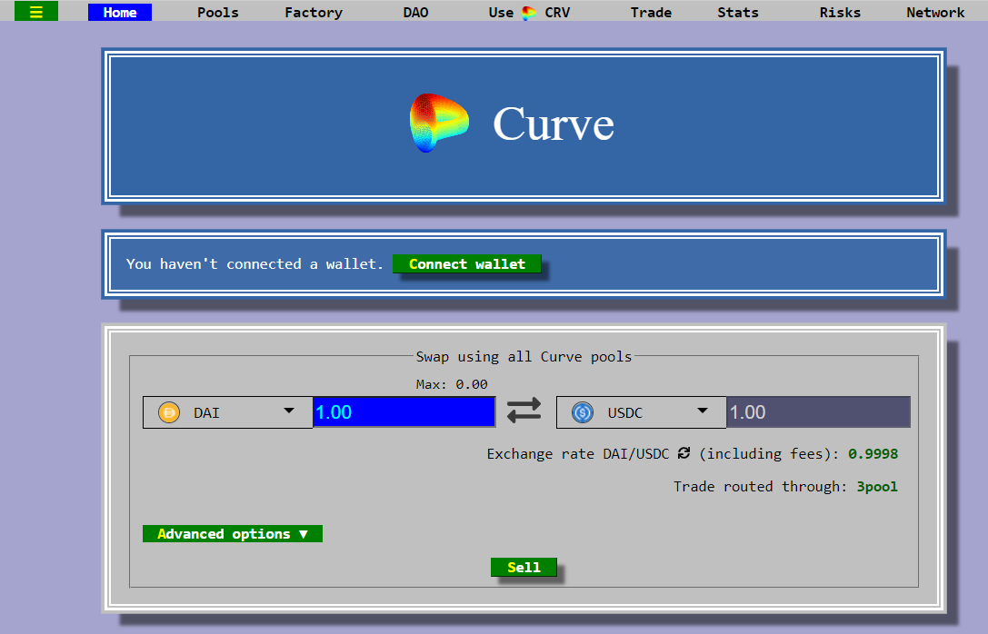 Curve Finance DEX