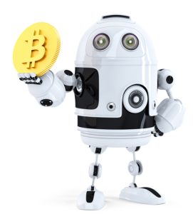 Roboter mit Bitcoin