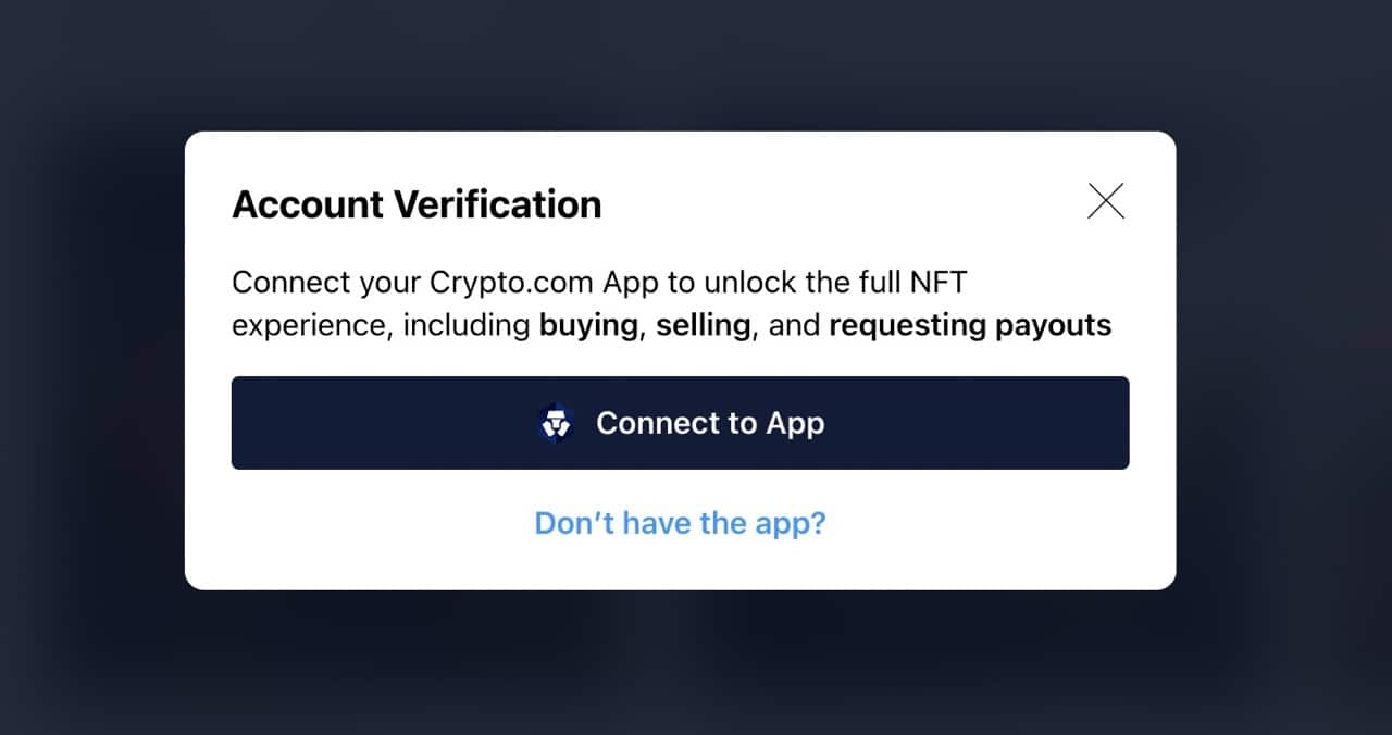 Crypto.com Account Verifizierung Schritt 1