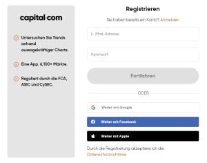 Capital.com registrieren