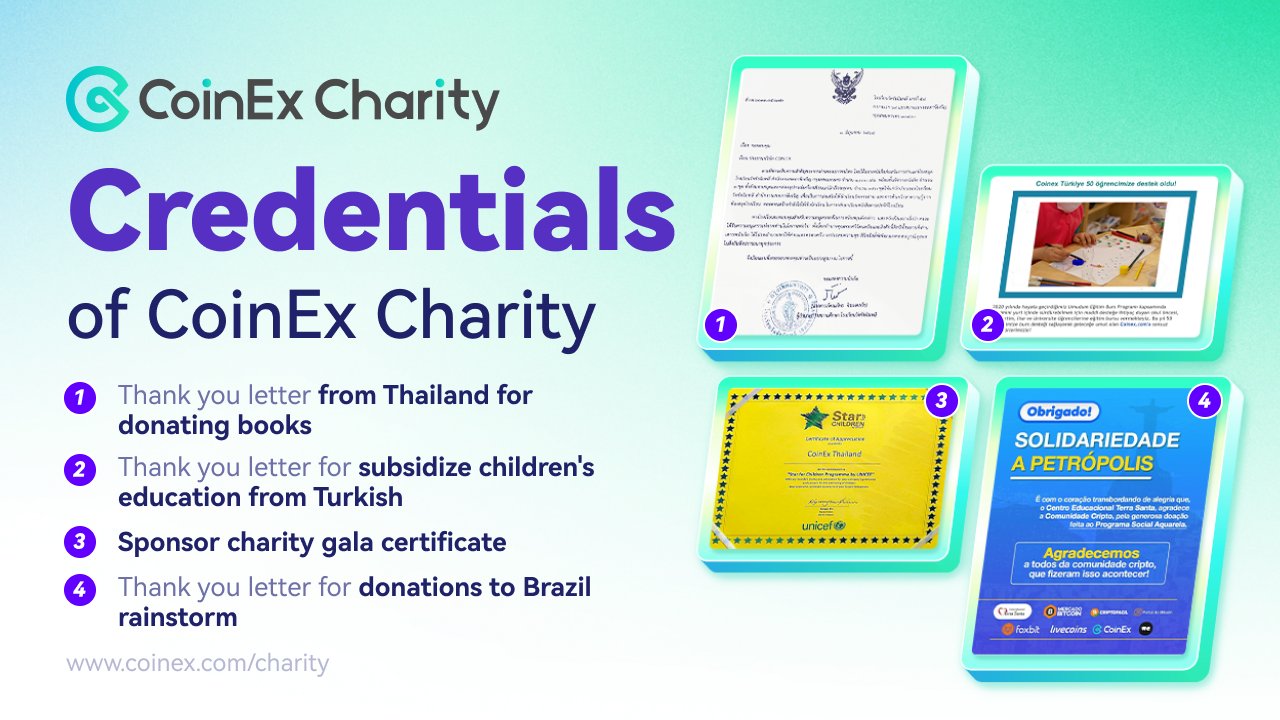 Credentials of CoinEx Charity