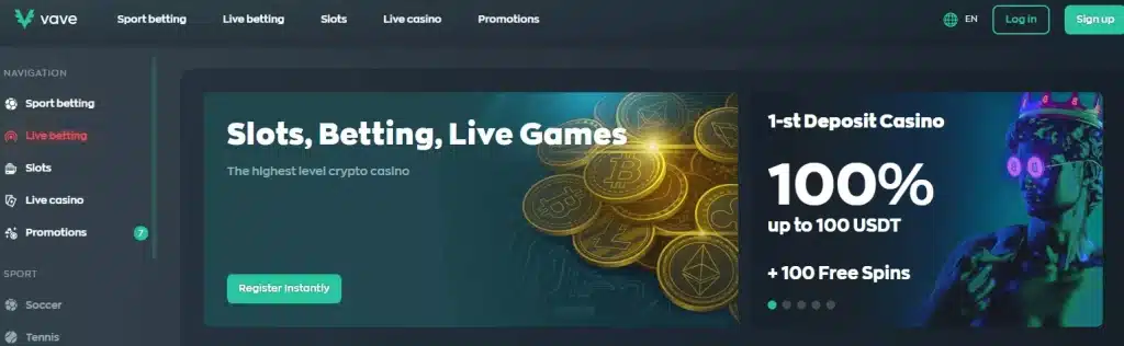 vave live betting spiele