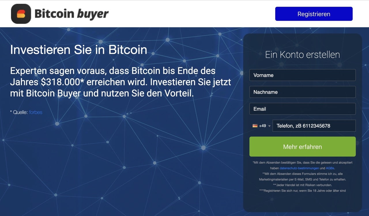 Bitcoin Buyer Anmeldung