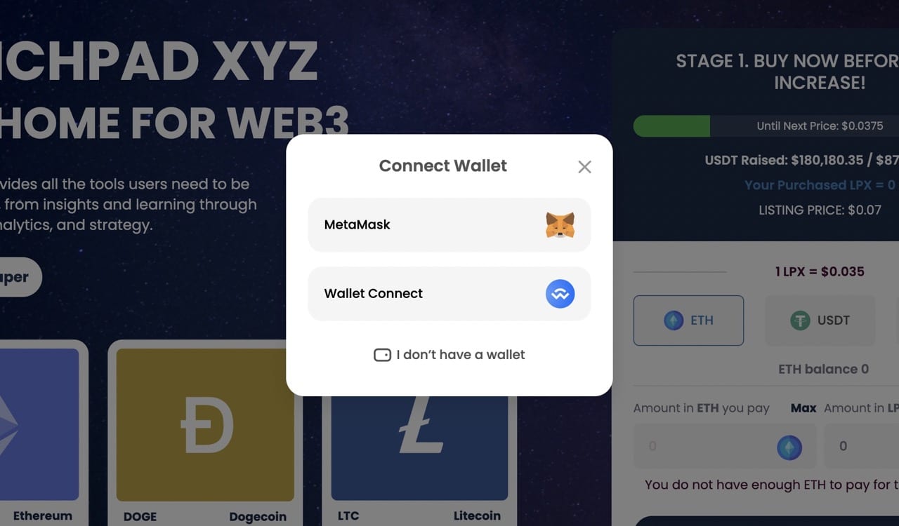 Launchpad Wallet Connect