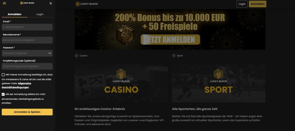 Bei neuen Online Casino anmelden