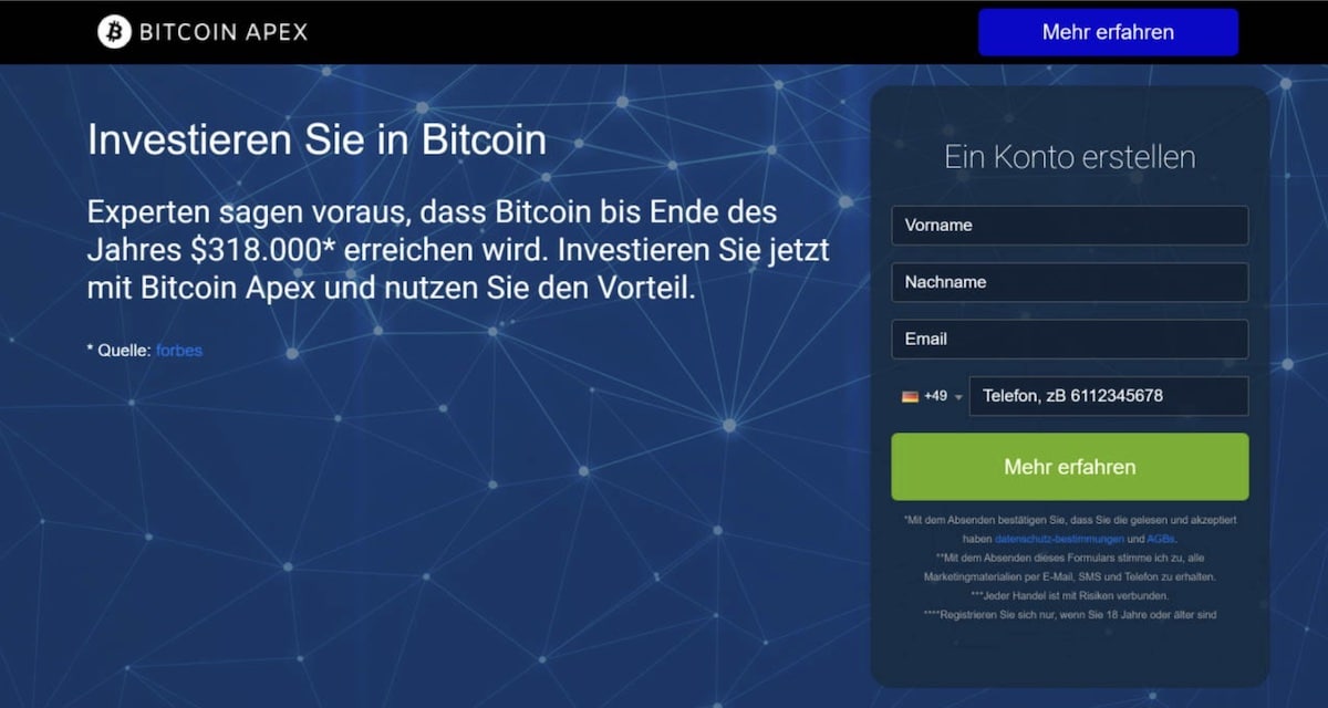 Bitcoin Apex Startseite