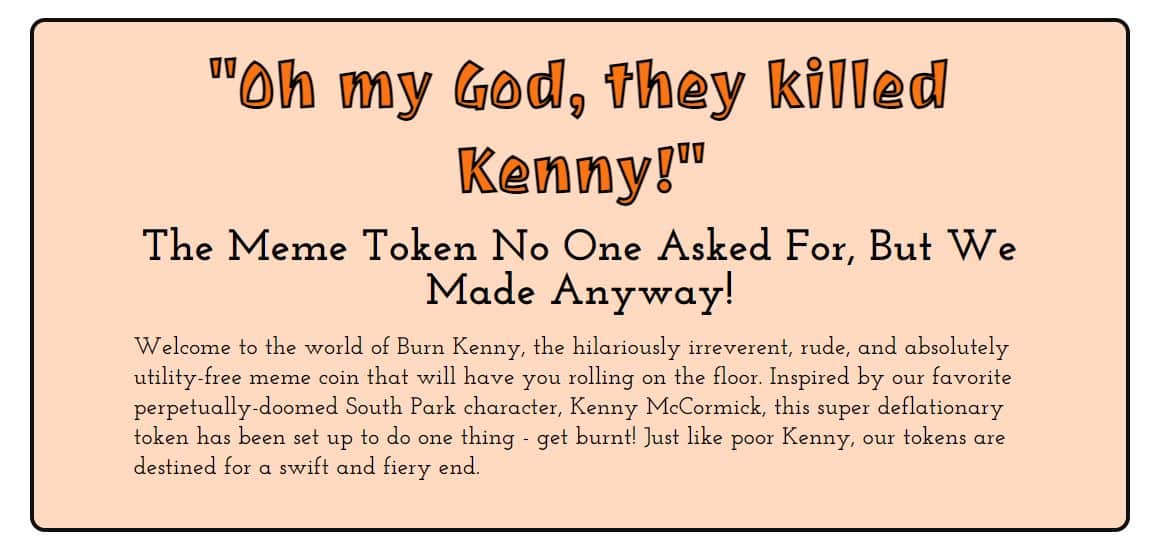 Burn Kenny Token