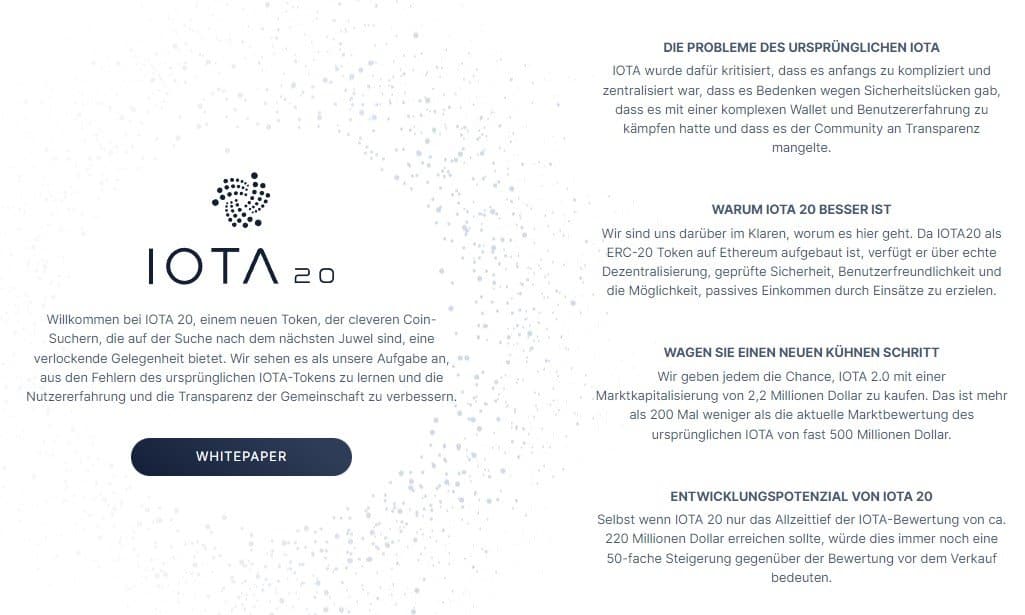 IOTA20 Token Details