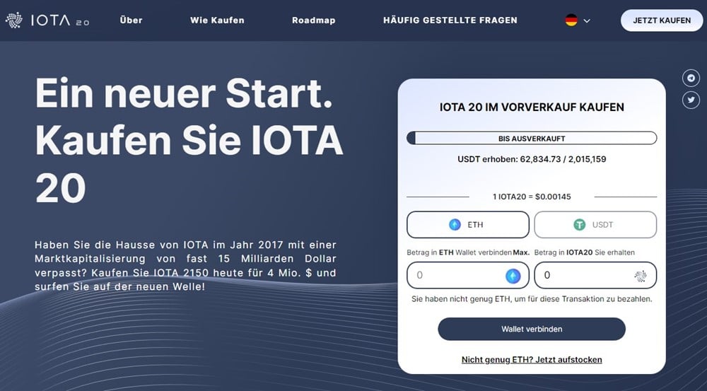 IOTA20 Webseite