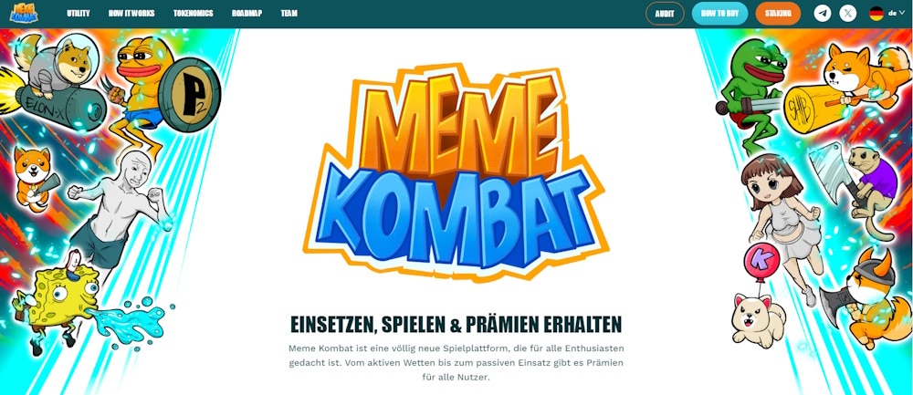 Meme Kombat Homepage