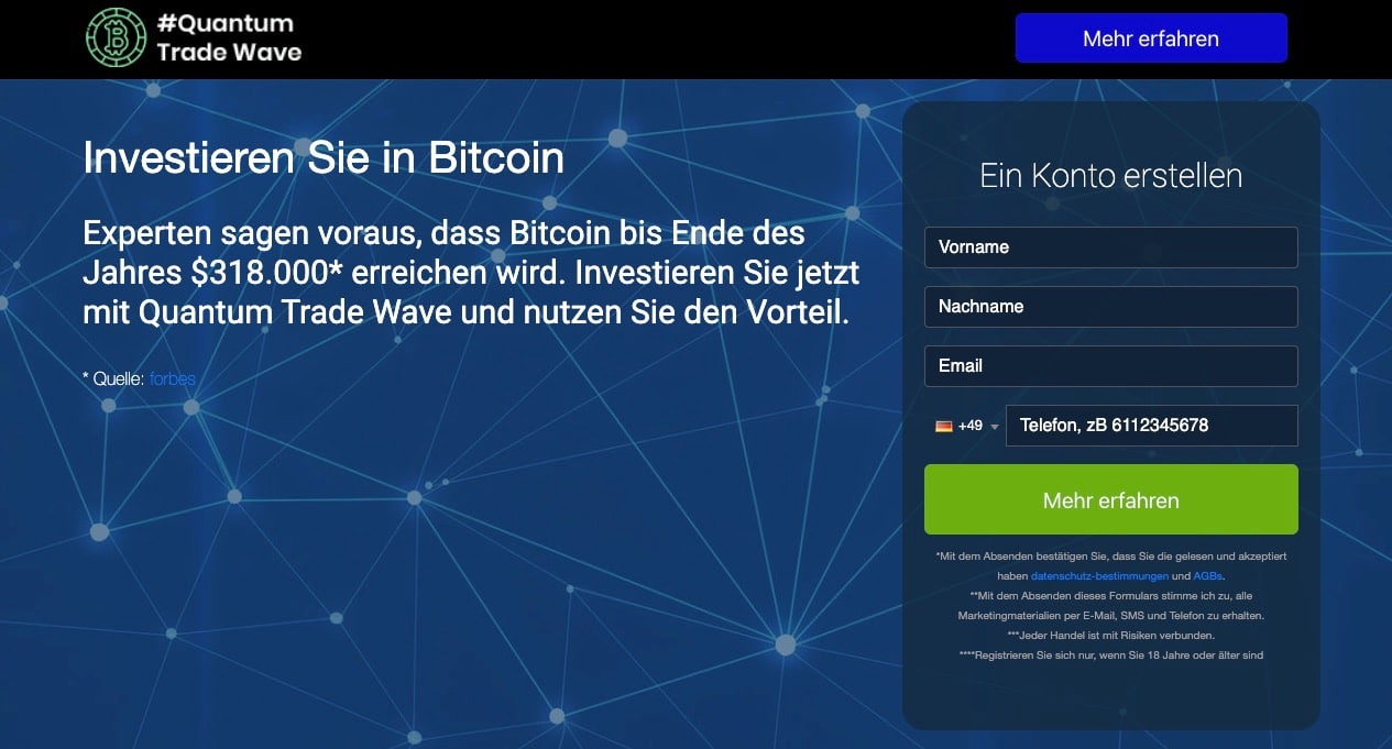 Quantum Trade Wave Anmeldung