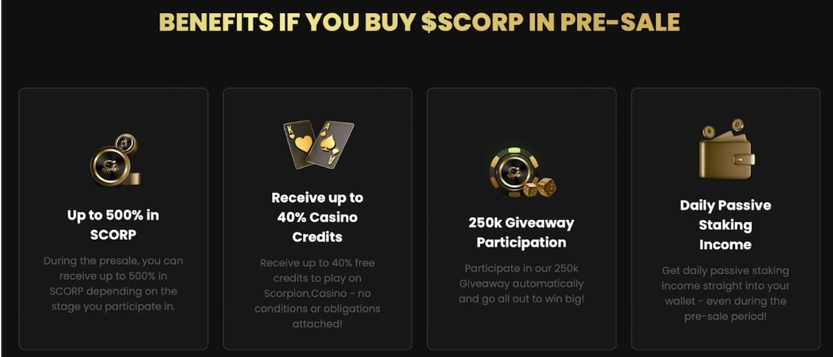 Scorpion Casino Benefits