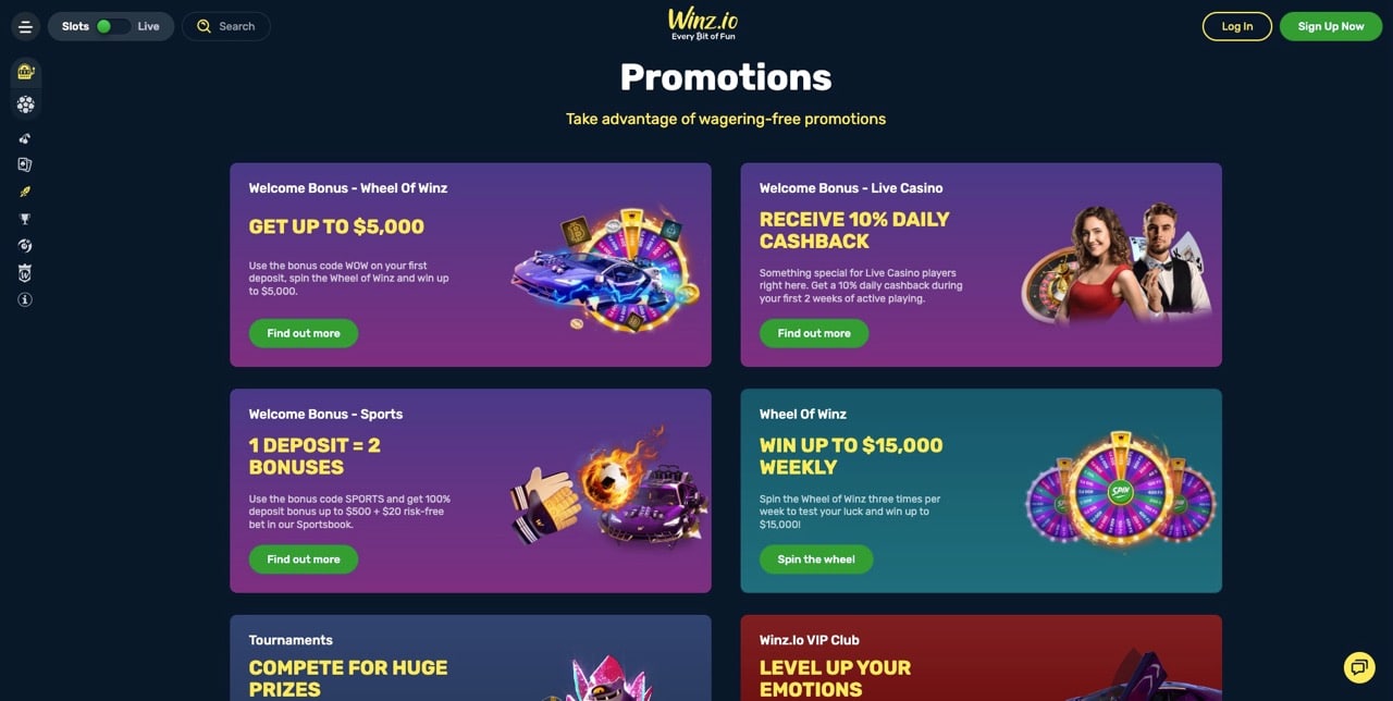 Winz.io Promotions