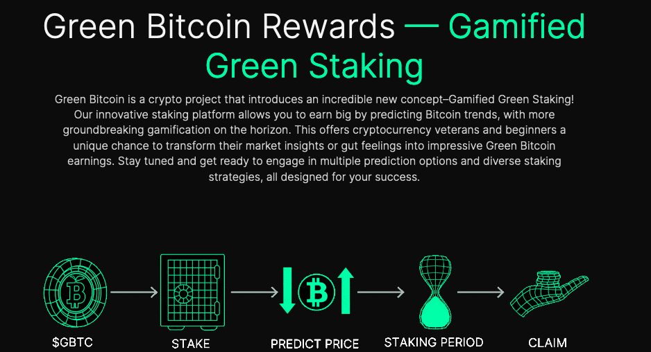 Green Bitcoin Predict to Earn Gamified Green Staking