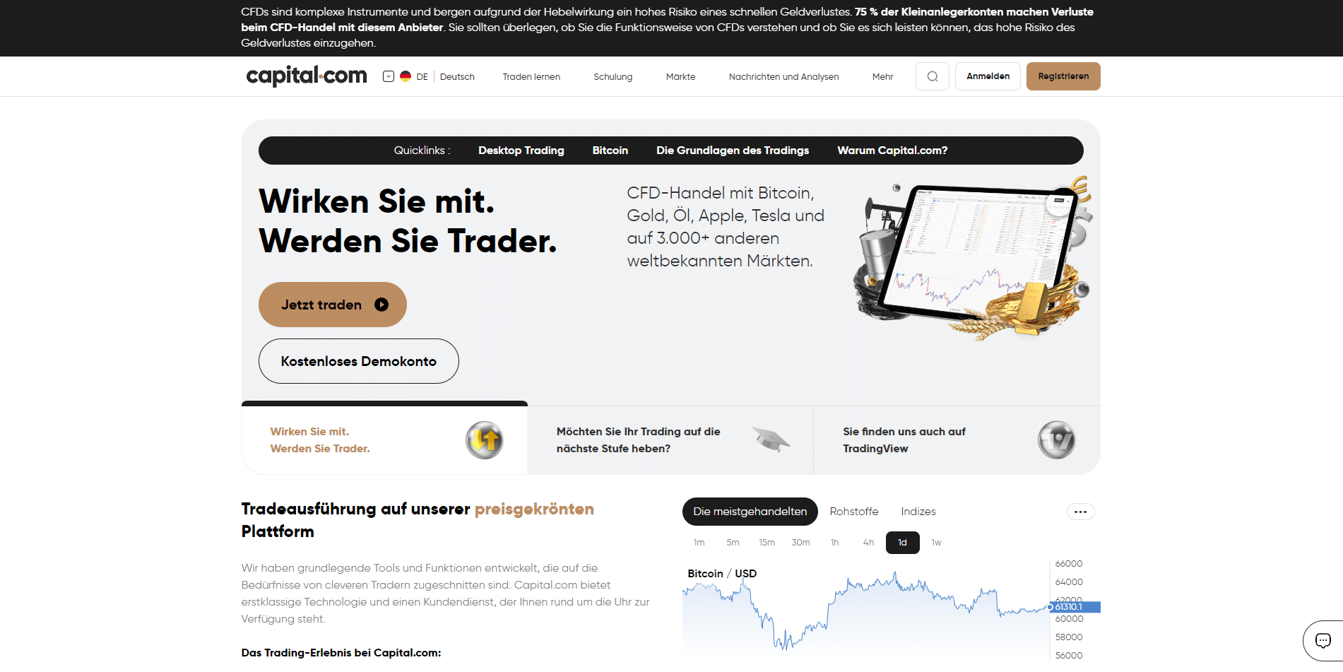 capital.com homepage