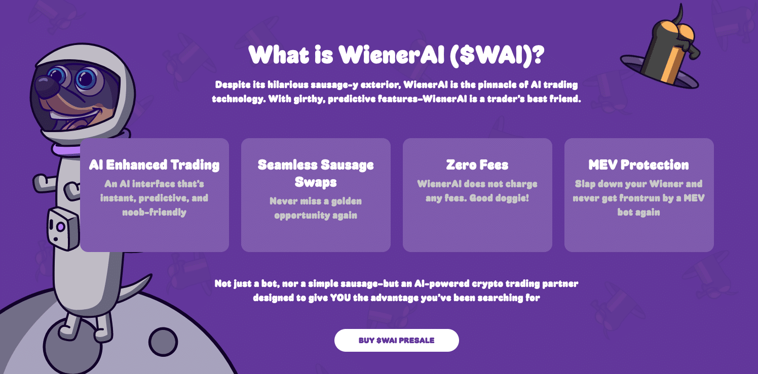 WienerAIs WAI geht im PreSale durch die Decke | Quelle: Wienerdog.ai
