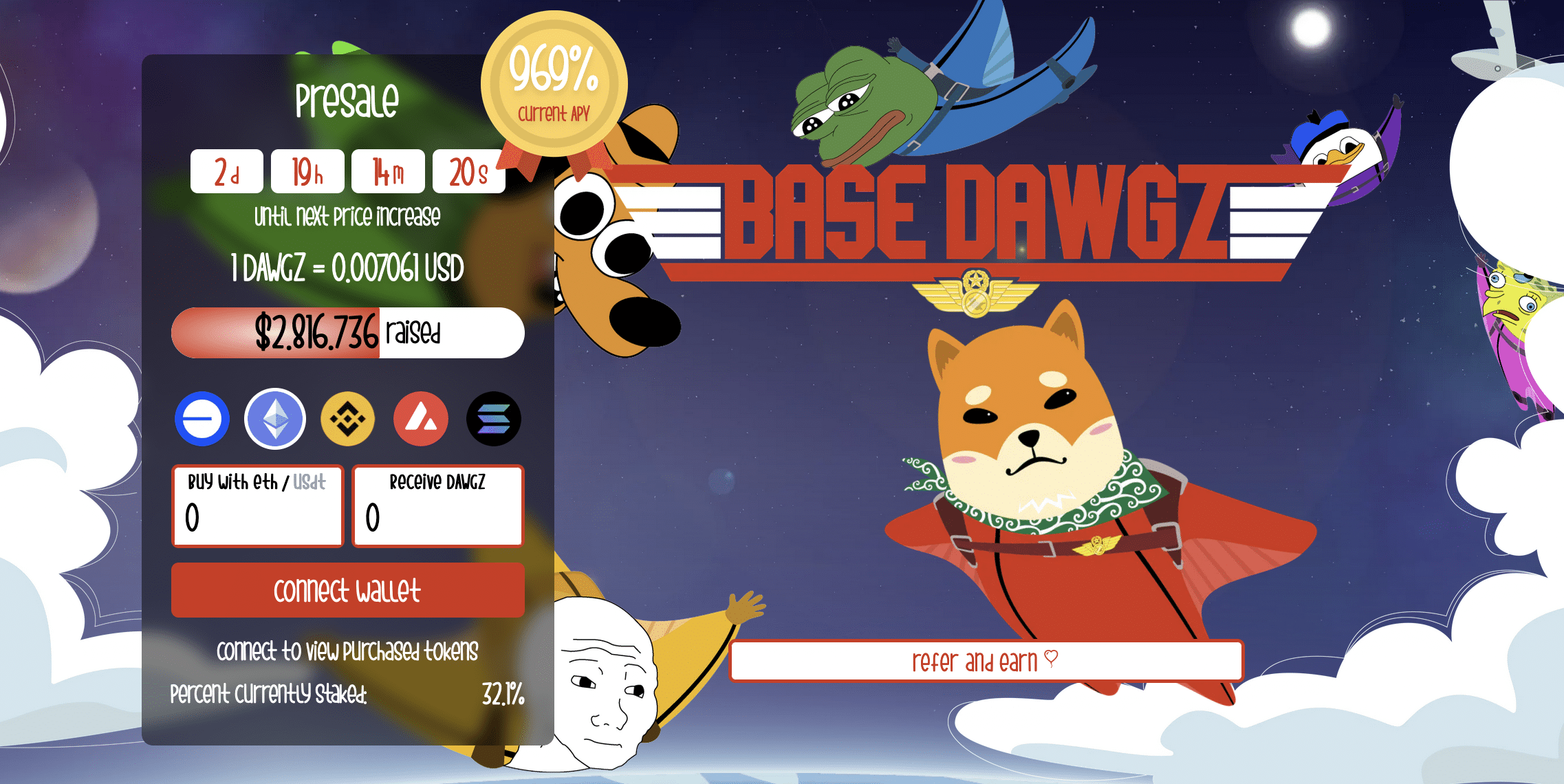 Base Dawgz nimmt im PreSale Millionen ein | Quelle: Basedawgz.com