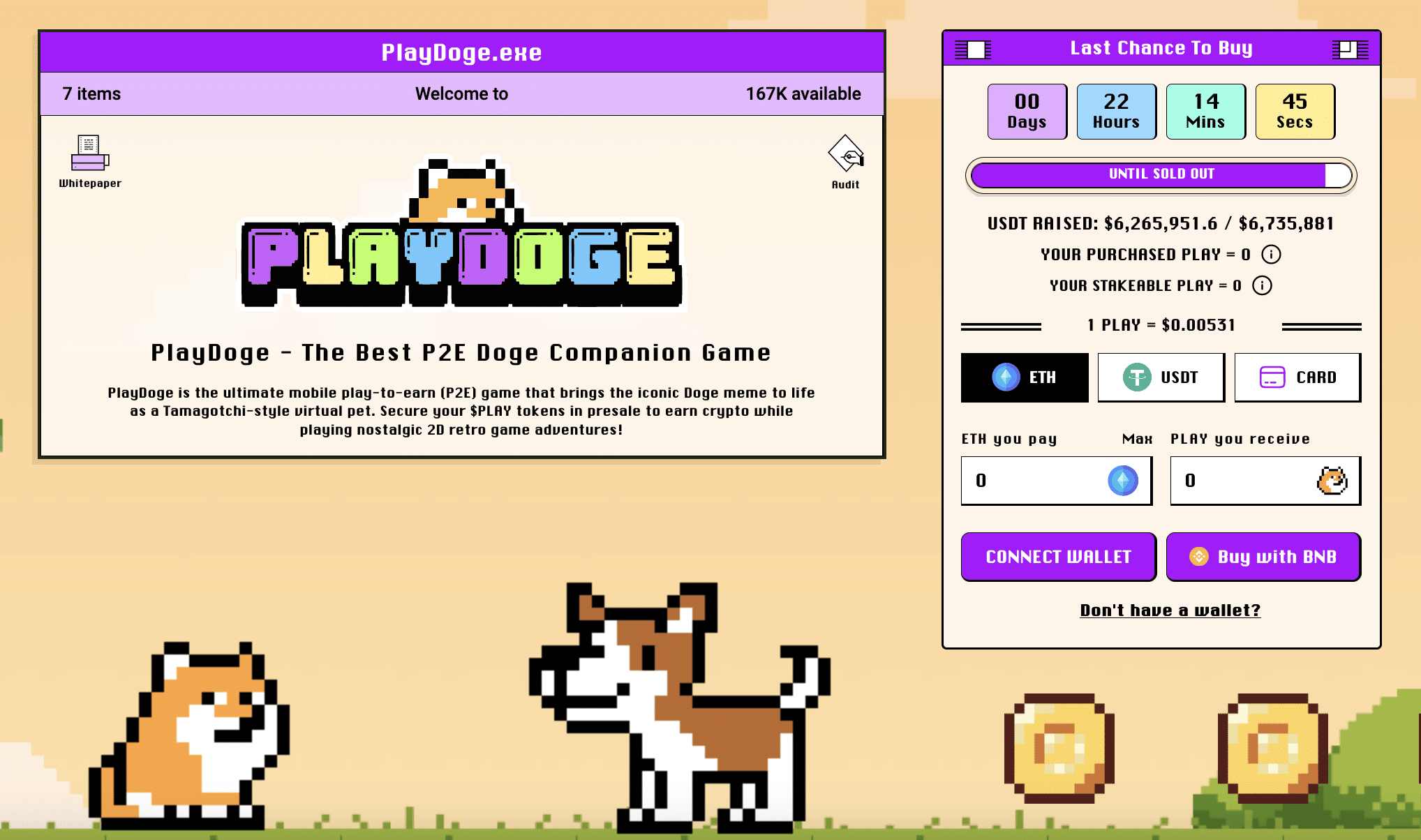 PlayDoge PreSale war bisher ein voller Erfolg | Quelle: PlayDoge.io