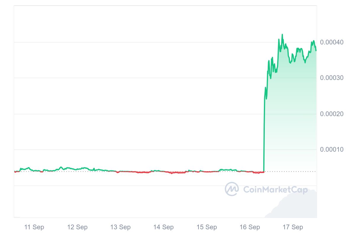 NEIRO war nach dem Listing auf Binance explodiert | Quelle: CoinMarketCap.com