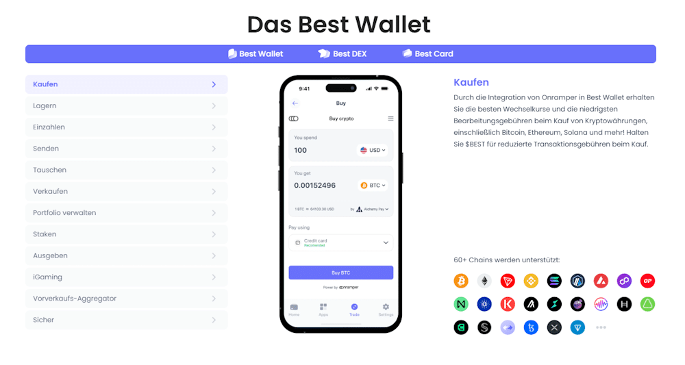 Mit Best Wallet Kryptowährungen kaufen