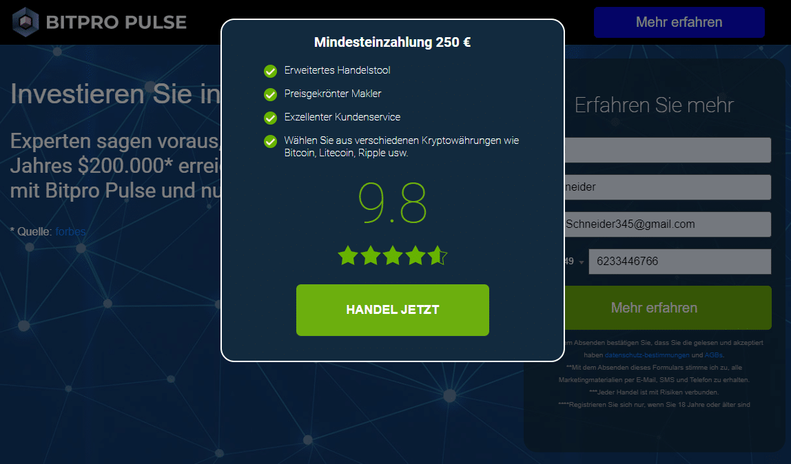 bitpro pulse mindesteinzahlung