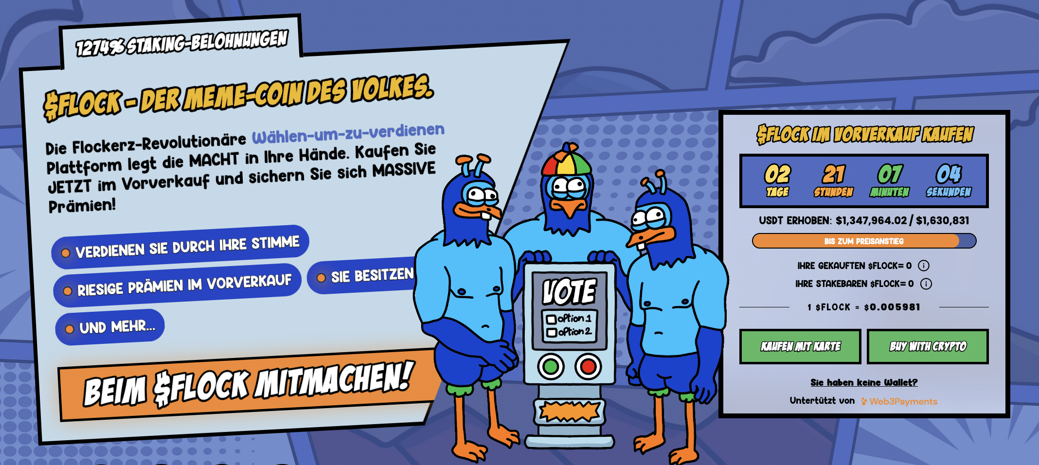 PreSale von FLOCK ist schon sehr erfolgreich | Quelle: Flockerz.com