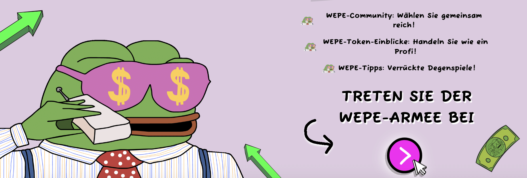 Wall Street Pepe ist eines der erfolgreichsten Presale-Projekte der letzten Zeit | Quelle: Wallstreetpepe.com