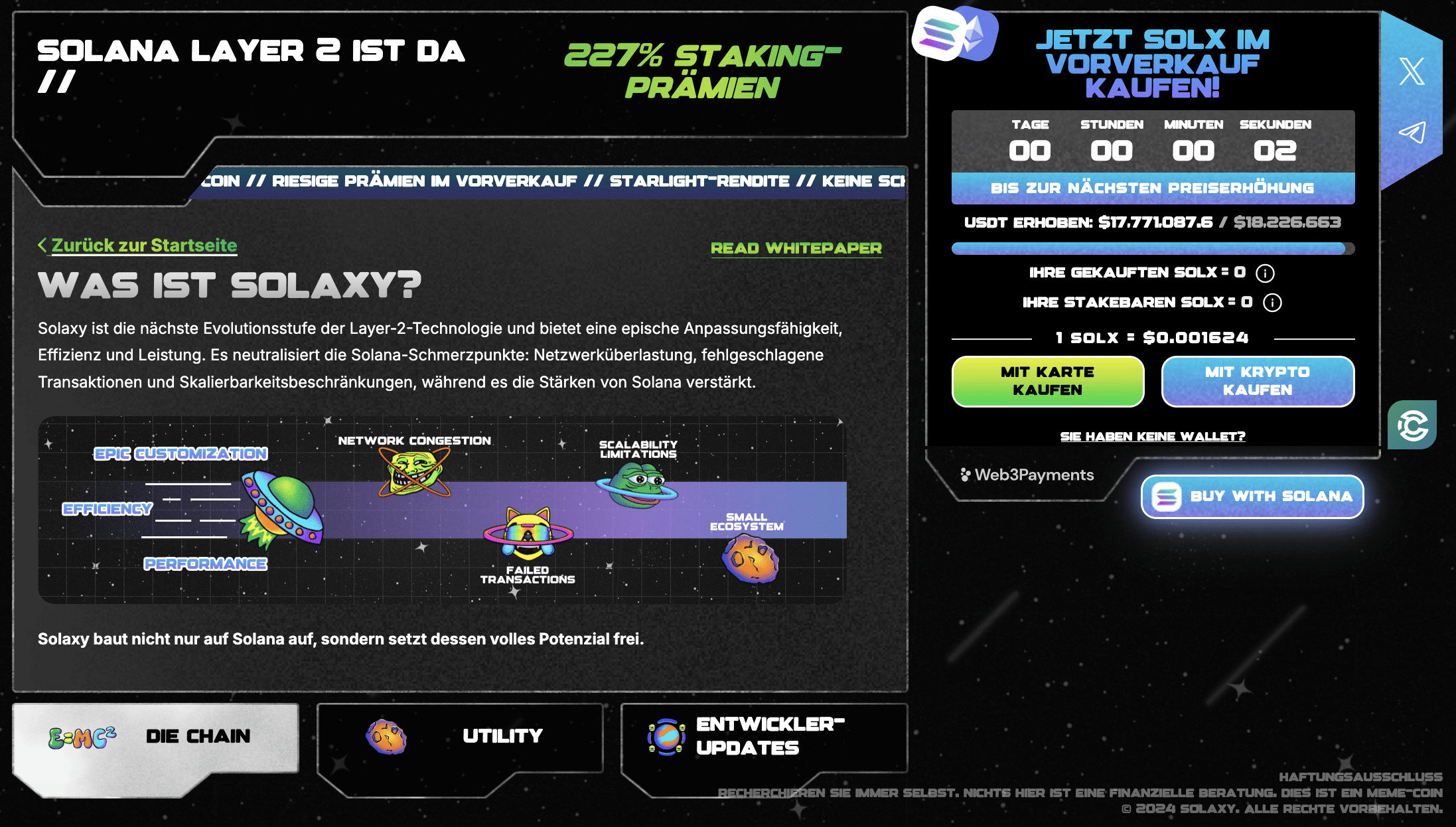 Solaxy hat als erste Solana-Layer-2 Lösung ein wichtiges Alleinstellungsmerkmaö | Quelle: Solaxy.io