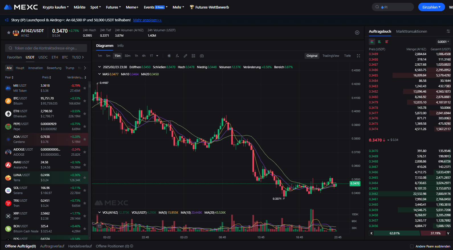 mexc ai16z